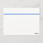 薄青ラインアメリカ国旗 ポストカード (裏面)