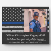 薄青ライン写真警察記念 フォトプラーク (正面)