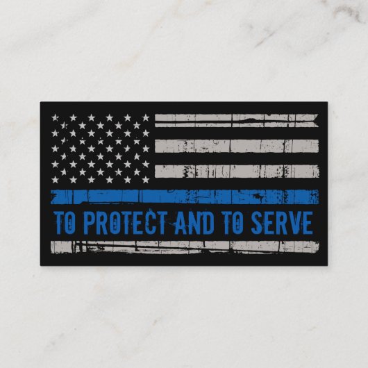 薄青ライン旗法執行警察 名刺 (裏面)