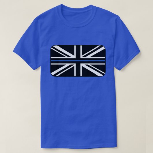 薄青ライン英国国旗 Tシャツ (デザイン正面)