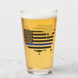 薄青ライン警察サポート、アメリカ国旗の愛国心 タンブラーグラス