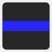 薄青ライン警察官メモリアル旗 スクエアシール (正面)