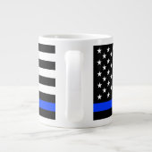 薄青ライン警察旗 ジャンボコーヒーマグカップ (裏面)