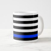 薄青ライン警察旗 ジャンボコーヒーマグカップ (正面右)