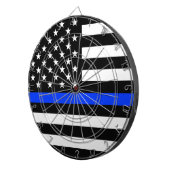 薄青ライン警察旗 ダーツボード (正面右)