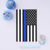 薄青ライン警察旗 チラシ (シングル)