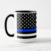 薄青ライン警察旗 マグカップ (左)