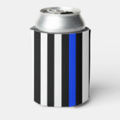 薄青ライン警察旗 缶クーラー (缶裏面)