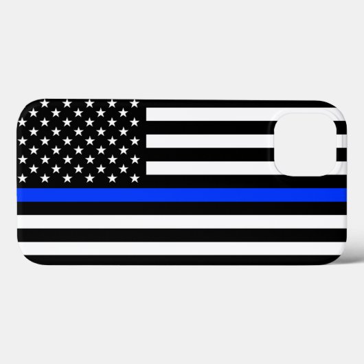 薄青ライン警察旗 Case-Mate iPhoneケース (裏面 (横))