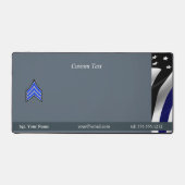 薄青ライン軍曹ランクのストライプ デスクマット (正面)