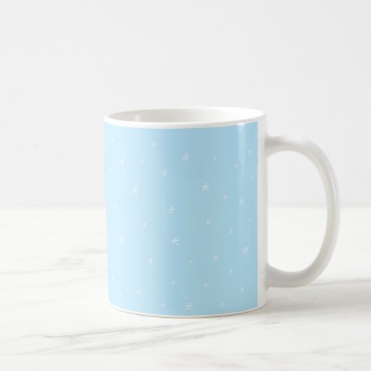 薄青白の雪片 コーヒーマグカップ (右)
