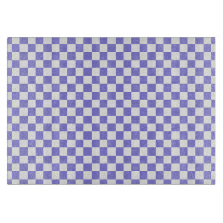 薄青白市松模様 カッティングボード