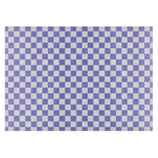 薄青白市松模様 カッティングボード (正面)