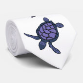 薄青紫色のHonuのウミガメの整列のタイ ネクタイ (ロール)