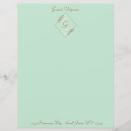 薄青色パーソナライズされた文房具シート