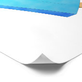 薄青、青、紫の氷のポップ ポスター (角)