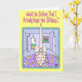 薄頭ベール付き誕生日カード カード (黄色い花)