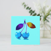 薄鮮やか色さくらんぼ カード (スタンド正面)