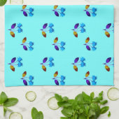 薄鮮やか色さくらんぼ キッチンタオル (折り畳み)