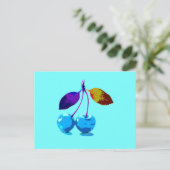 薄鮮やか色さくらんぼ シーズンポストカード (スタンド正面)