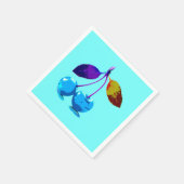 薄鮮やか色さくらんぼ スタンダードカクテルナプキン (角)