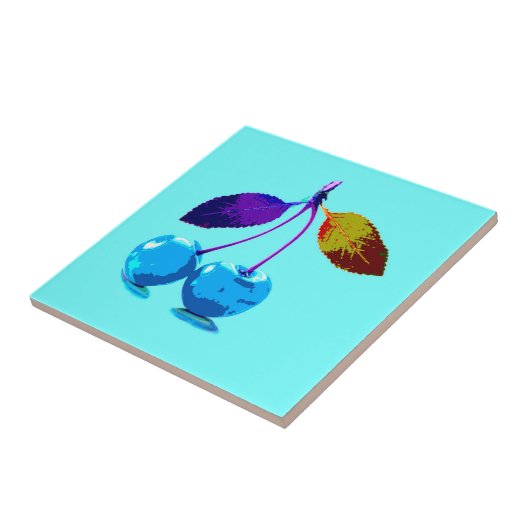 薄鮮やか色さくらんぼ タイル (側面)