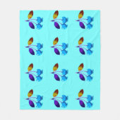 薄鮮やか色さくらんぼ フリースブランケット (正面)