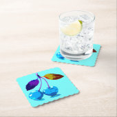 薄鮮やか色さくらんぼ ペーパーコースター (インサイチュ)