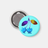 薄鮮やか色さくらんぼ マグネット (正面/裏面)