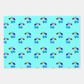 薄鮮やか色さくらんぼ ラッピングペーパーシート (正面)