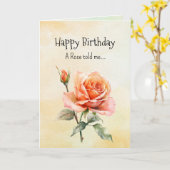 薔薇のようなあなたの精神 お誕生日おめでとうパーソナリティー カード (黄色い花)