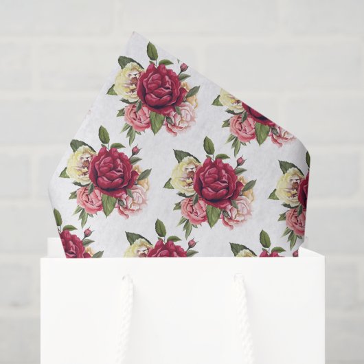薔薇のティッシュペーパー 薄葉紙 (ギフトバッグ)