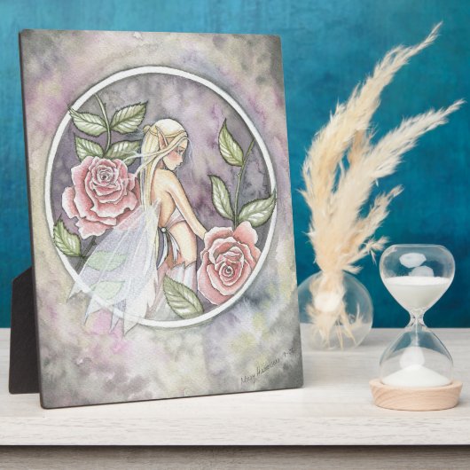 薔薇の妖精の自立型絵 フォトプラーク (側面)