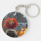 薔薇の猫の夢 キーホルダー (裏面)