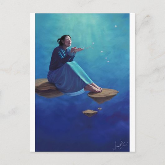 薔薇の花びらのような思考 ポストカード (正面)