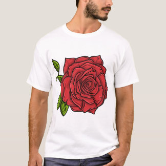 薔薇の花開く Tシャツ