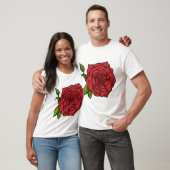 薔薇の花開く Tシャツ (ユニセックス)