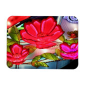 薔薇色の電気的なエレガンス マグネット (横)