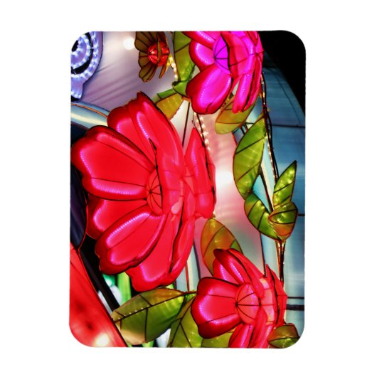 薔薇色の電気的なエレガンス マグネット (縦)