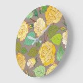 薔薇 3 ラージ壁時計 (傾斜)