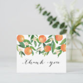 薩摩木炭ブライダルまたは赤ちゃんシャワーありがとう ポストカード (スタンド正面)