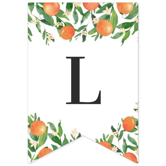 薩摩木炭メインスクイズシトラスブライダルシャワー バンティングフラッグ (第2の旗)