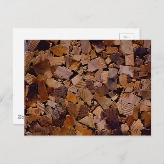 薪のログハウスの木目樹皮パターン ポストカード (正面/裏面)