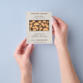 薪の供給と配送フライヤー チラシ (手)