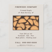 薪の供給と配送フライヤー チラシ (正面)