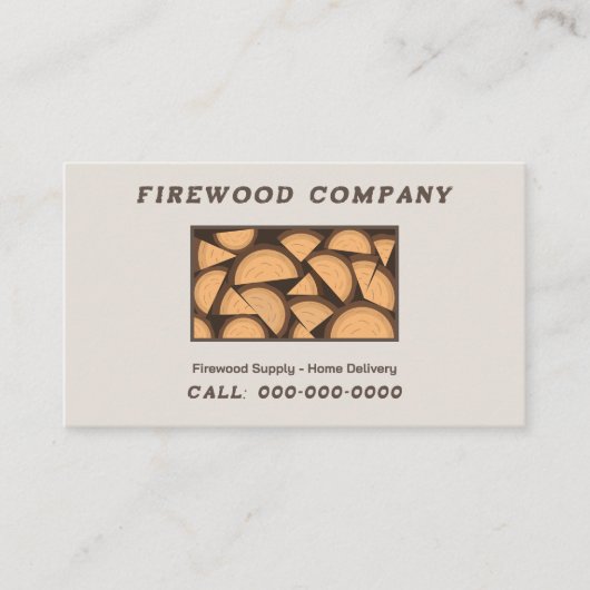 薪の供給と配送 名刺 (正面)