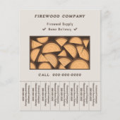 薪の供給と配達ストリップフライヤーの引き裂き チラシ (正面)