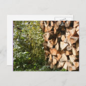 薪の山の自然写真ポストカード ポストカード (正面/裏面)