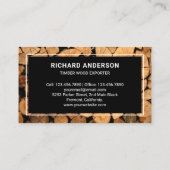 薪の木の木のサービスの炎 名刺 (裏面)