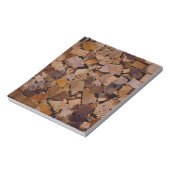 薪の素朴なキャビン木目の樹皮パターン ノートパッド (回転)